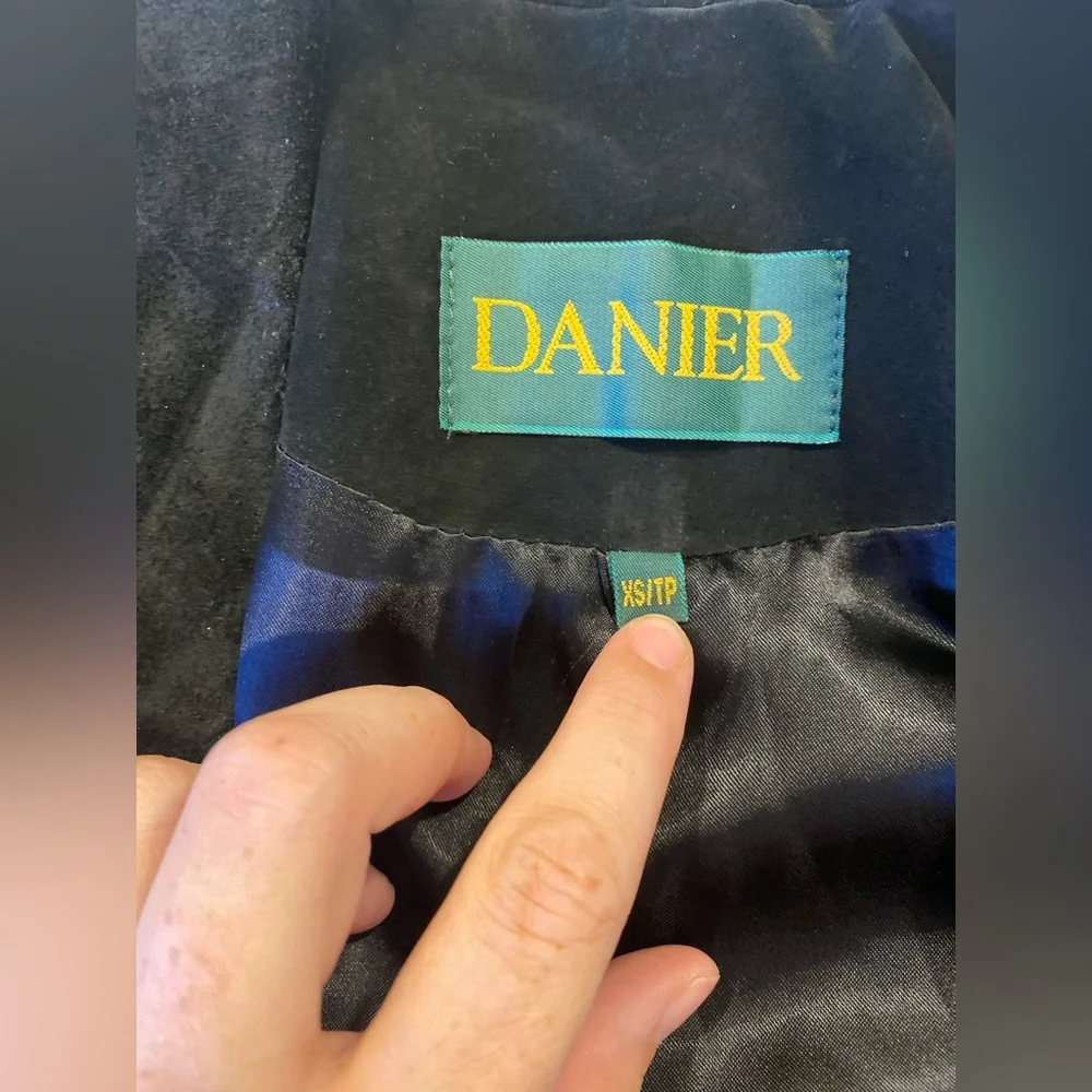 Danier Genuine Leather Suede Coat-Black Longline Zip Jacket - Picture 8 of 9